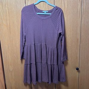 American Eagle, mauve long sleeve dress, size M